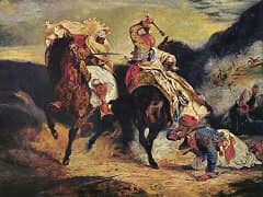 The Combat of the Giaour and Hassan, by Eugene Delacroix