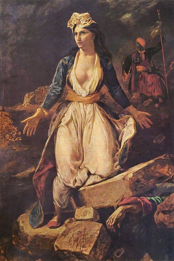 Greece on the Ruins of Missolonghi by Eugene Delacroix