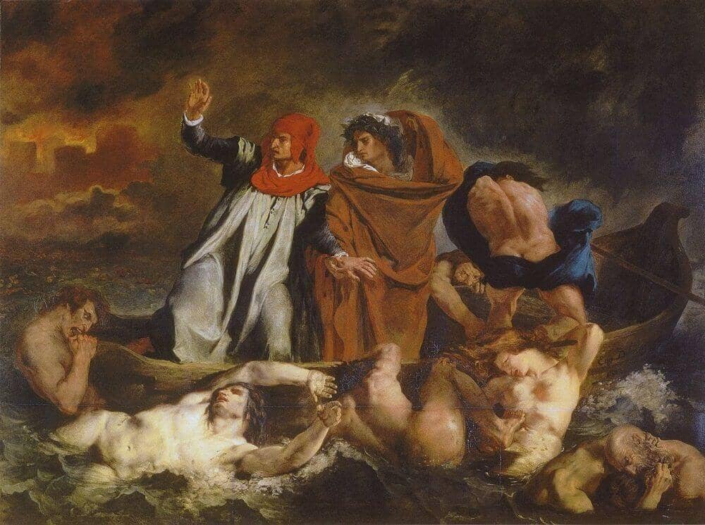 The Barque of Dante by Eugene Delacroix