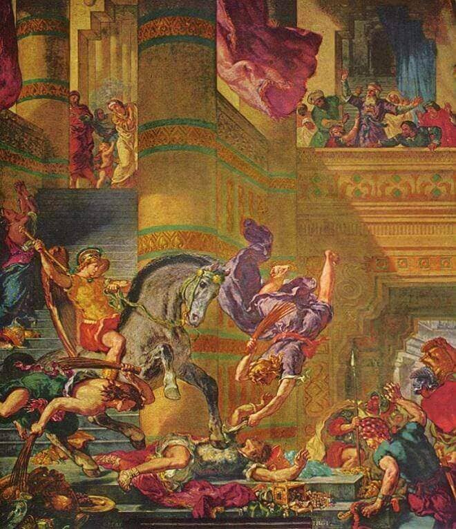 The Expulsion of Heliodorus by Eugene Delacroix