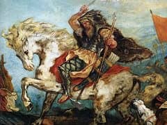 Attila and his Hordes Overrun Italy and the Arts by Eugene Delacroix