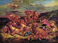 Lion Hunt by Eugene Delacroix